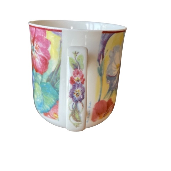 Rose of England Fine Bone China Floral Pansies Coffee Tea Mug Ann Anderson - Picture 3 of 7